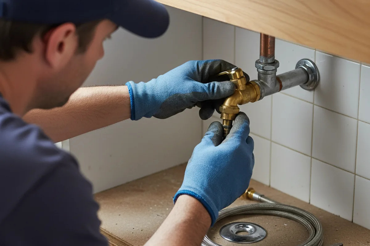 Shutoff valve and fitting work during Emergency Plumbing in Atlanta